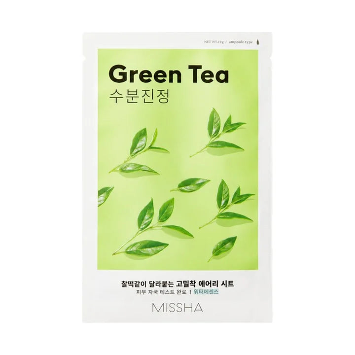 Missha Airy Fit Sheet Mask Green Tea – Soothing Face Mask 19g