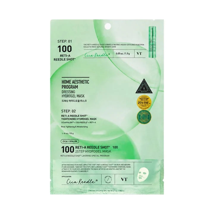 VT Cosmetics Reti-A Reedle Shot 100 2-Step Hydrogel Mask – Firming Face Mask