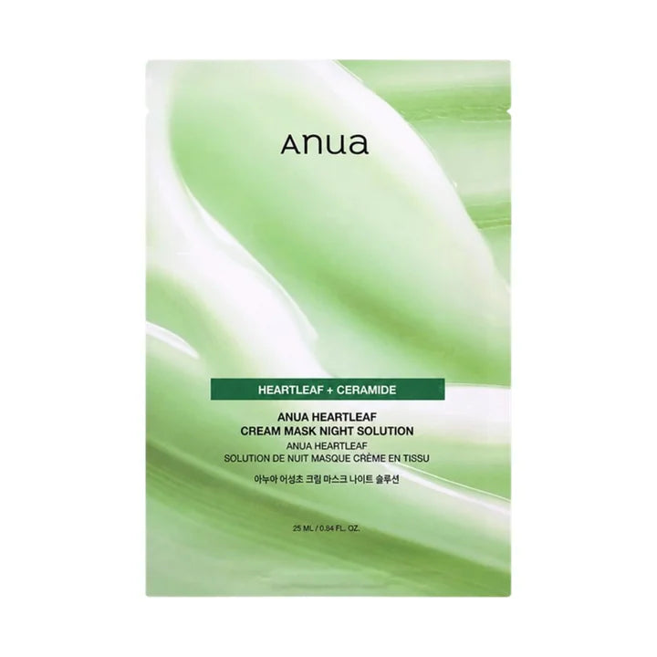 Anua Heartleaf Cream Mask Night Solution - Night Face Mask 10 pcs