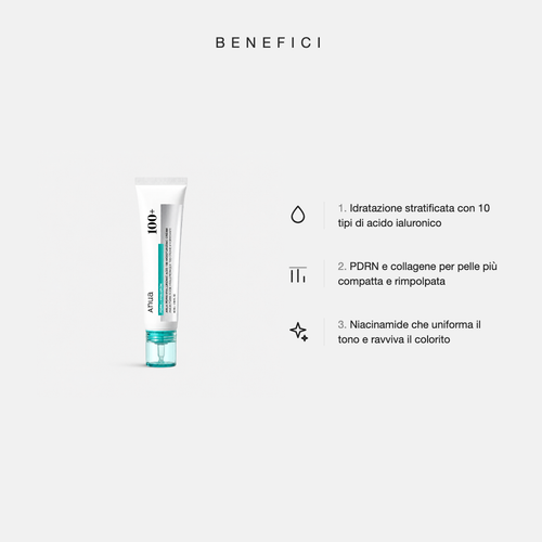 Anua PDRN Hyaluronic Acid 100 Moisturizing Cream - benefici principali