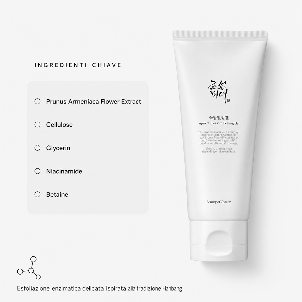 Beauty of Joseon Apricot Peeling Gel - Esfoliante Viso 100ml - ingredienti chiave