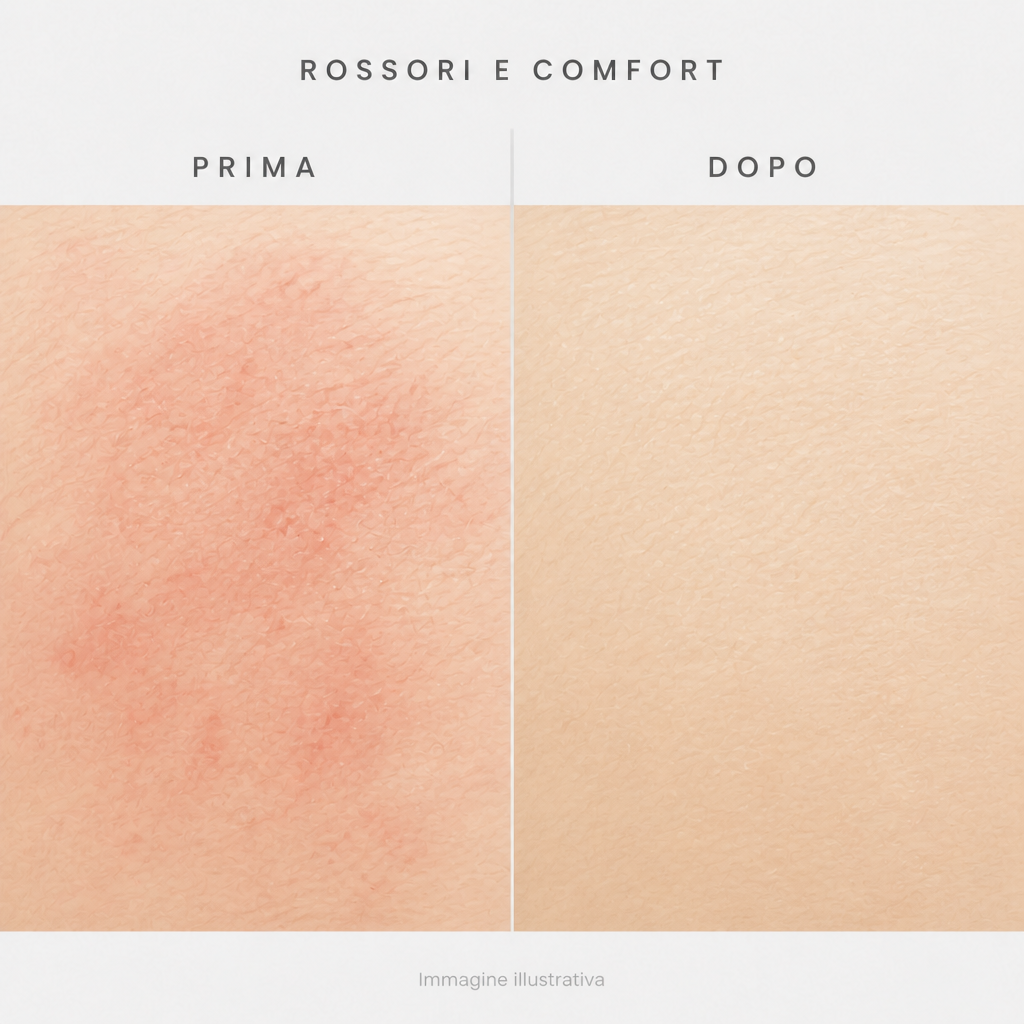 Rossori e comfort prima e dopo - immagine illustrativa