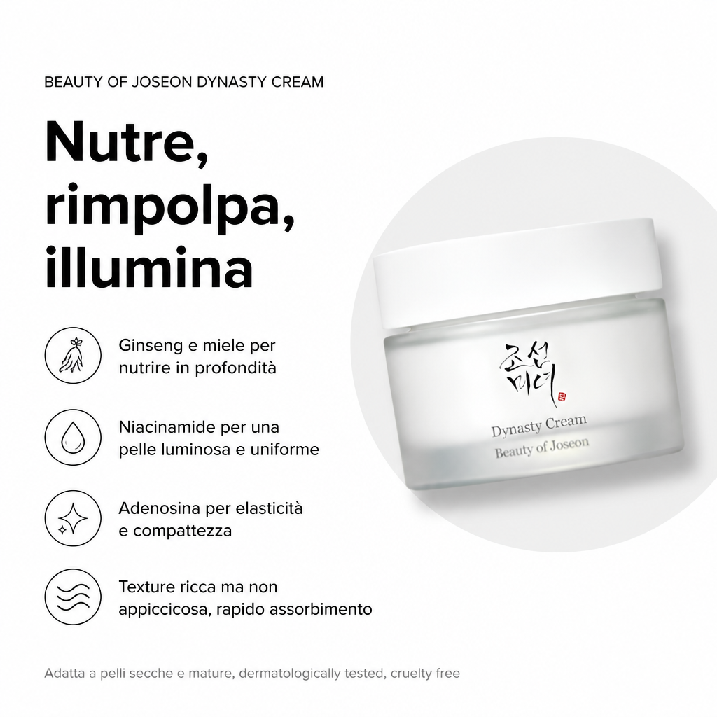 Beauty of Joseon Dynasty Cream - Crema Idratante 50ml - benefici principali