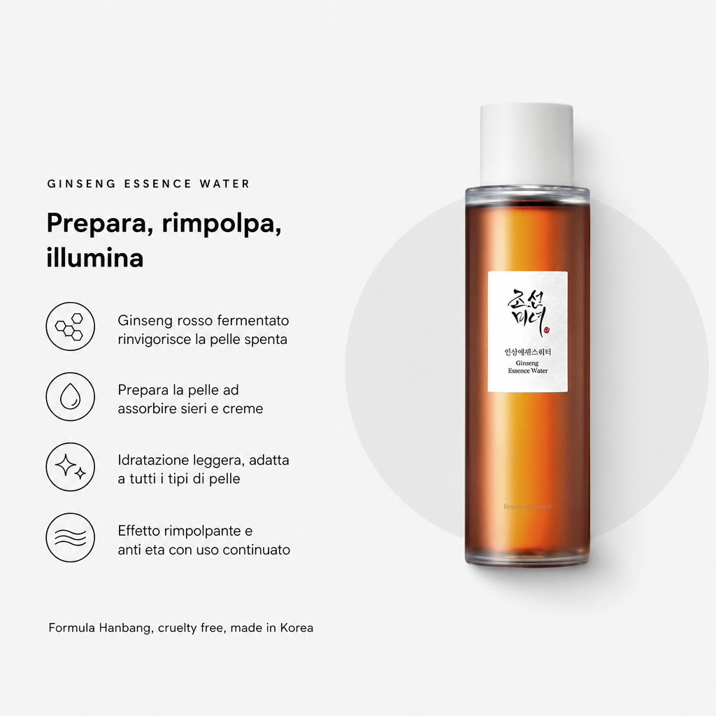 Beauty of Joseon Ginseng Essence Water - Tonico al Ginseng 150ml - benefici principali