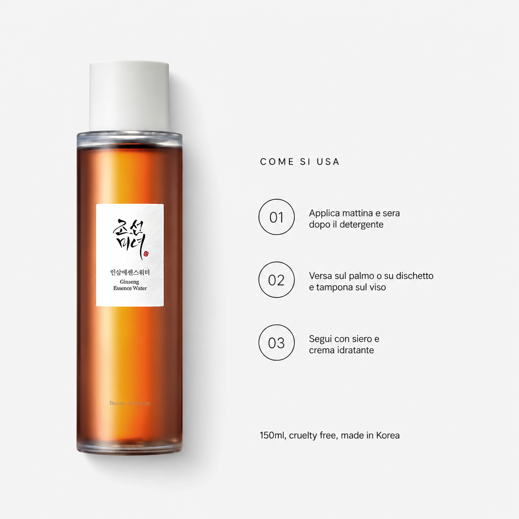 Beauty of Joseon Ginseng Essence Water - Tonico al Ginseng 150ml - come si usa