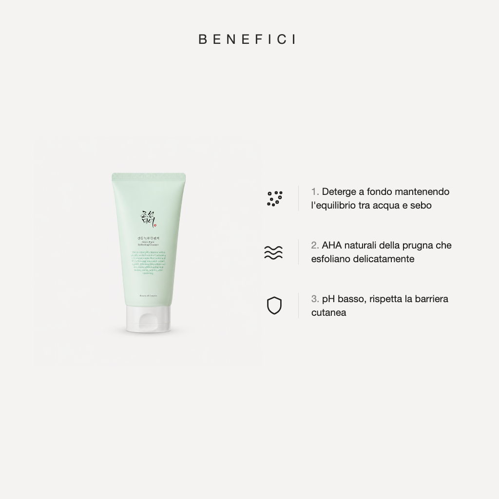 Beauty of Joseon Green Plum Refreshing Cleanser - benefici principali