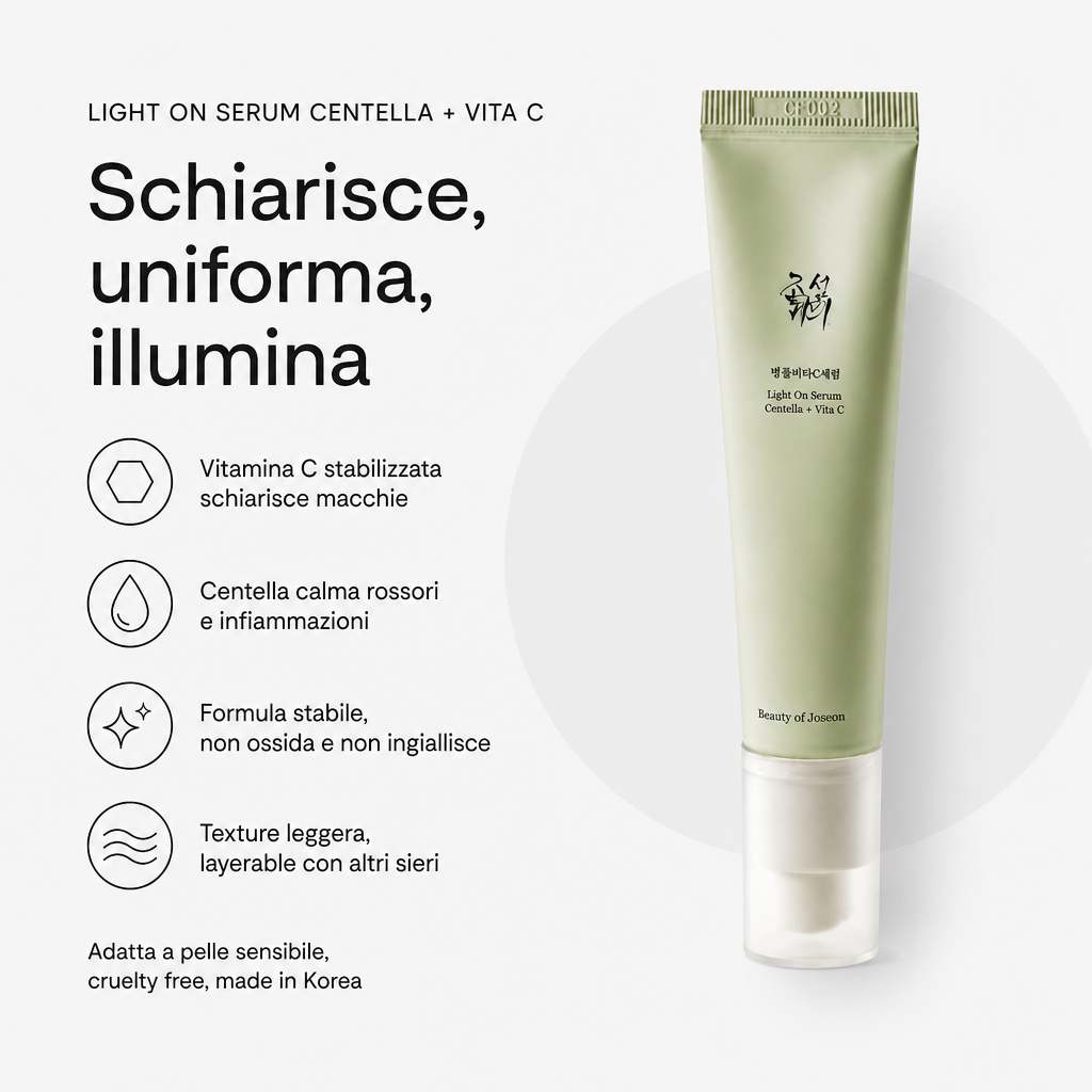 Beauty of Joseon Light On Serum - Siero Illuminante Vitamina C 30ml - benefici principali