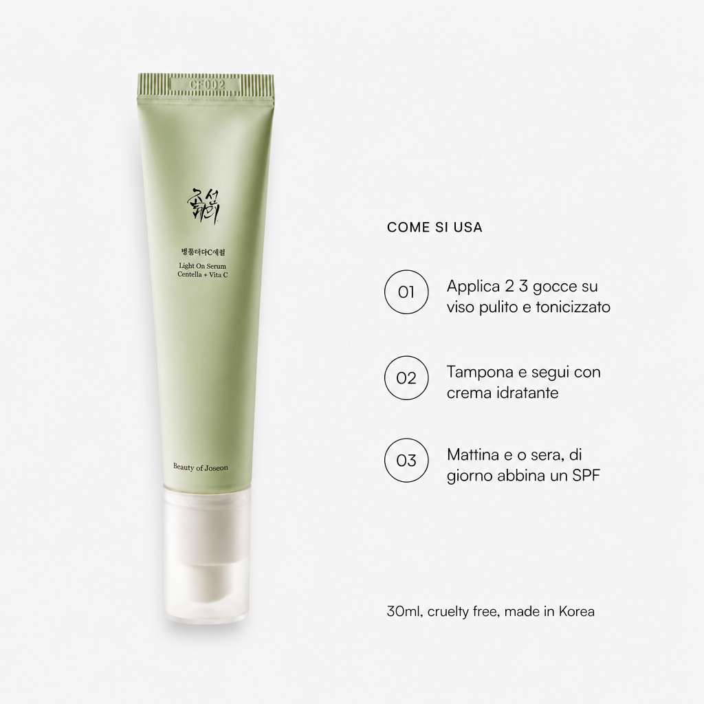 Beauty of Joseon Light On Serum - Siero Illuminante Vitamina C 30ml - come si usa