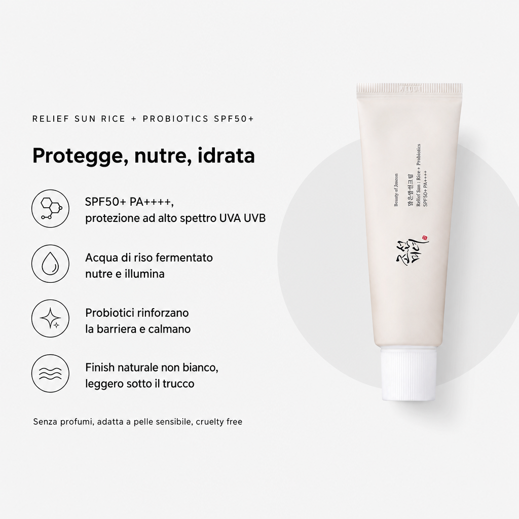 Beauty of Joseon Relief Sun SPF50+ - Crema Solare 50ml - benefici principali