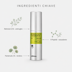Ingredienti chiave: retinolo 0,1%, 9 peptidi, pantenolo 1%