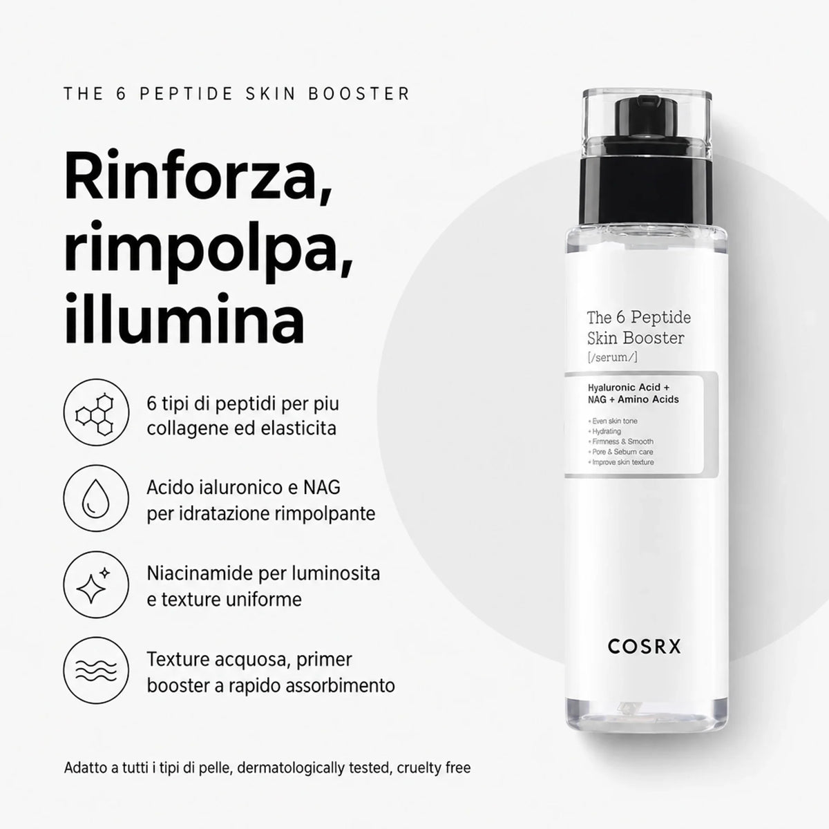 COSRX 6 Peptide Skin Booster - Siero Rassodante 150ml - foto 2