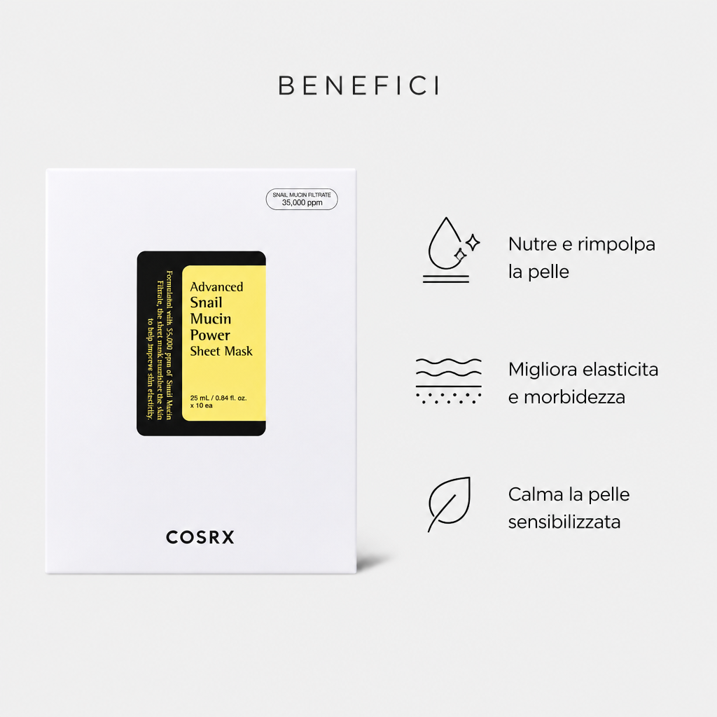 Benefici: nutre e rimpolpa, migliora l'elasticità, calma la pelle sensibilizzata
