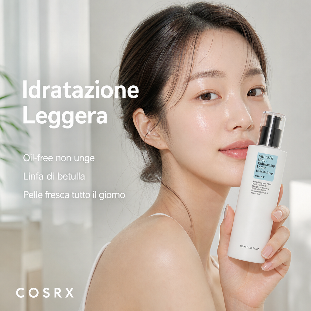 COSRX Oil Free Moisturizing Lotion - Crema Leggera 100ml - immagine lifestyle