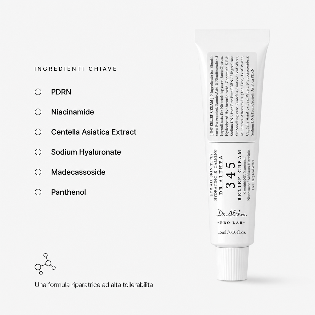 Dr Althea 345 Relief Cream - Crema Lenitiva - ingredienti chiave