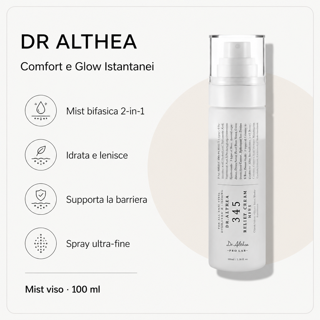 Dr Althea 345 Relief Cream Mist - Mist Viso Lenitiva 100ml - benefici principali