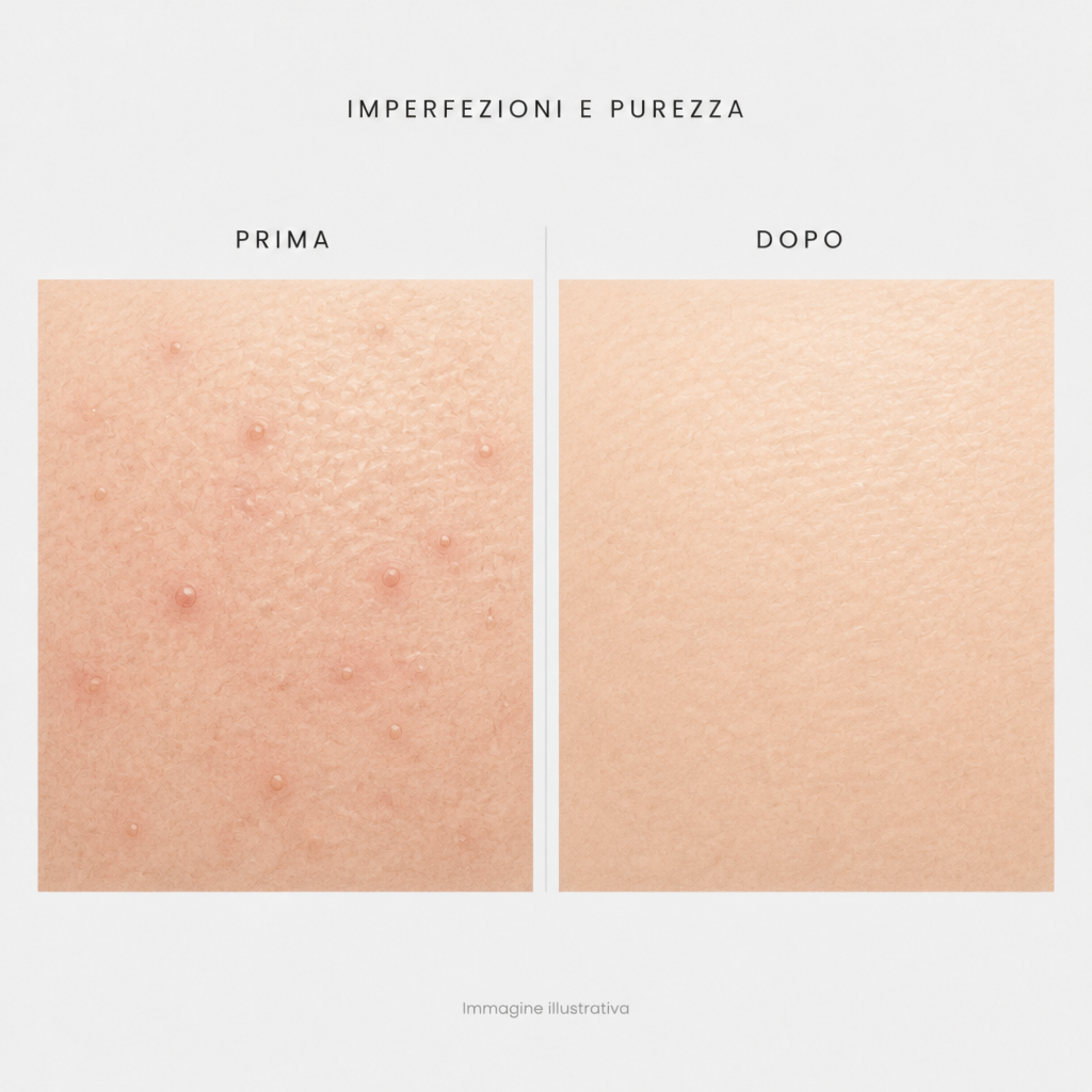 Imperfezioni e purezza prima e dopo - immagine illustrativa