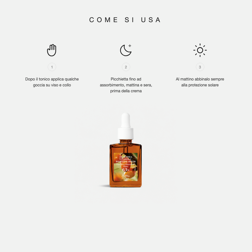 Dr.Althea Vitamin C Boosting Serum - come si usa in tre step