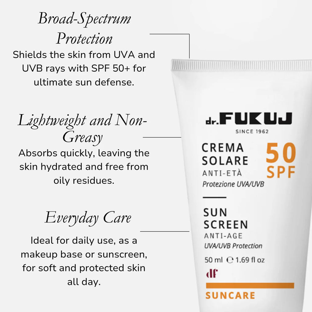 Dr.Fukuj Crema Solare Anti-età SPF 50+ - Solare Viso 50ml - foto 2