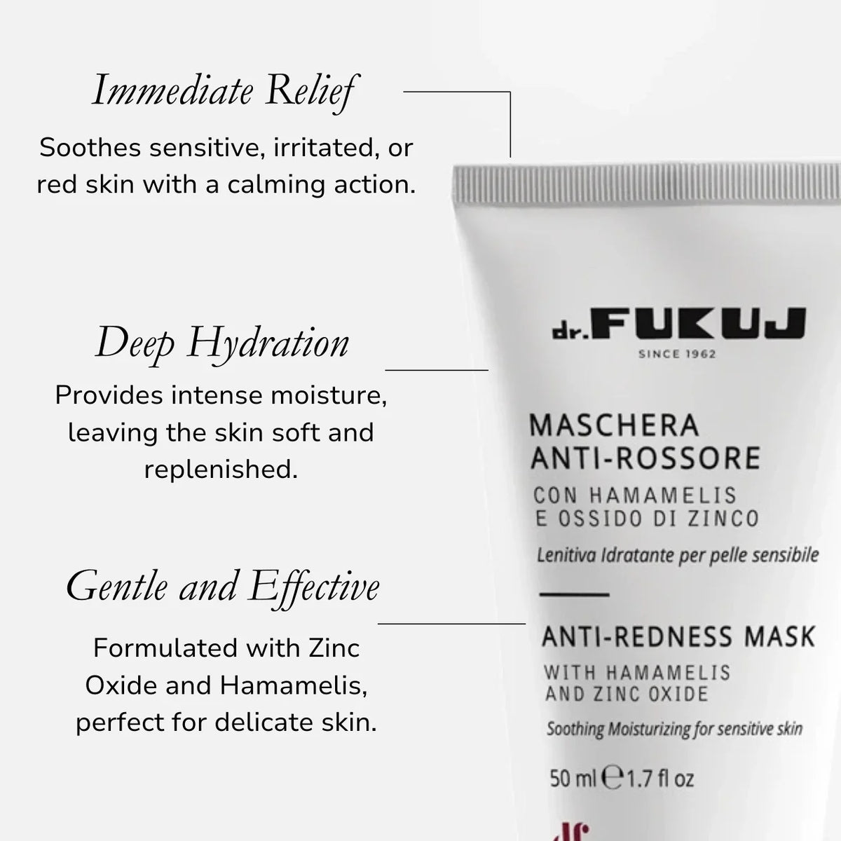Dr.Fukuj Maschera Antirossore - Maschera Viso Lenitiva 50ml - foto 2