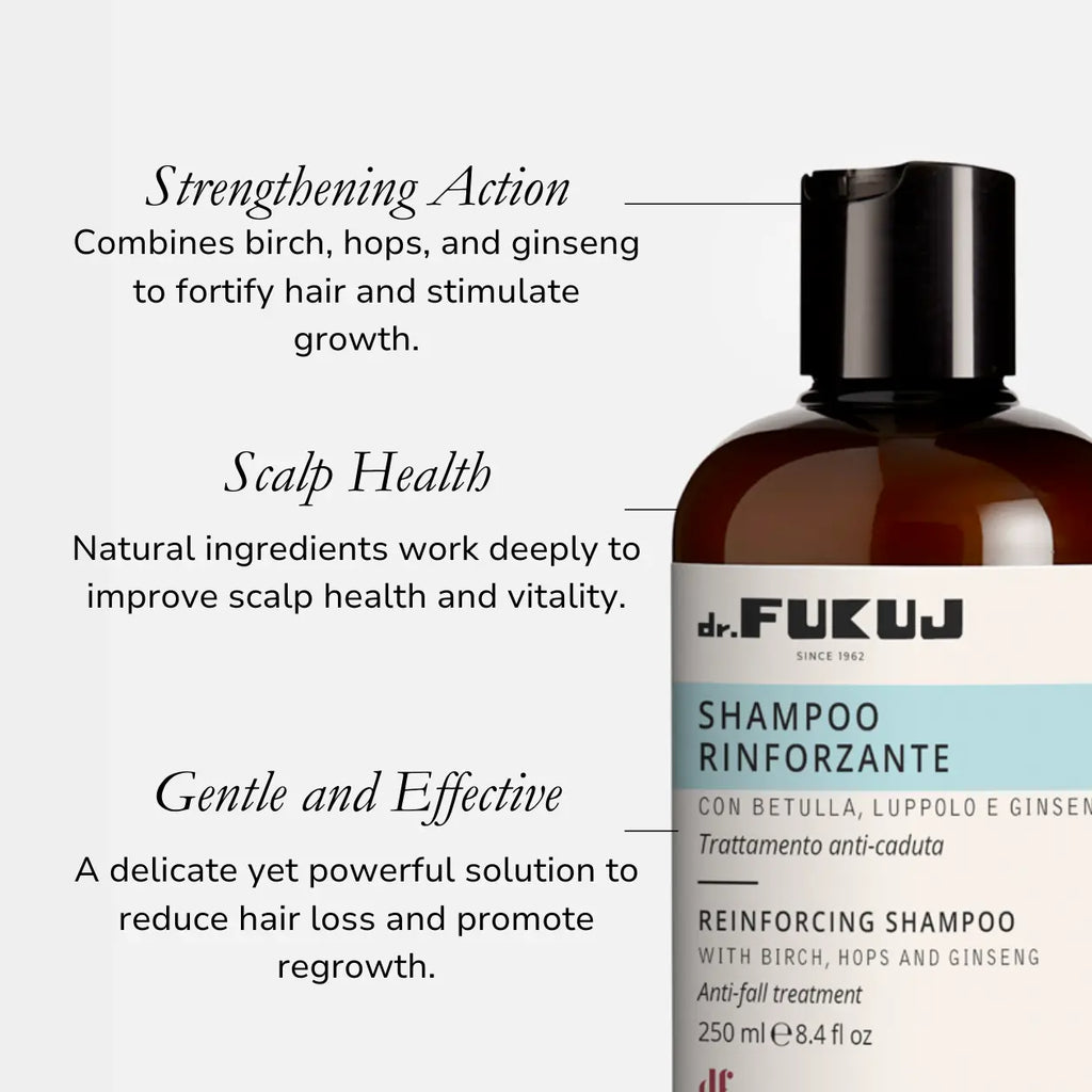 Dr.Fukuj Shampoo Rinforzante - Shampoo Capelli Deboli 250ml - foto 2