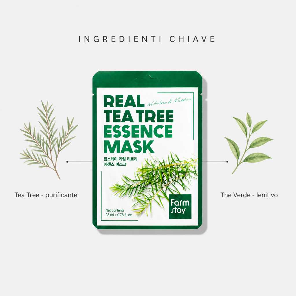 Ingredienti chiave: tea tree e te verde