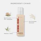 Ingredienti chiave: bava di lumaca 97%, riso fermentato, pantenolo