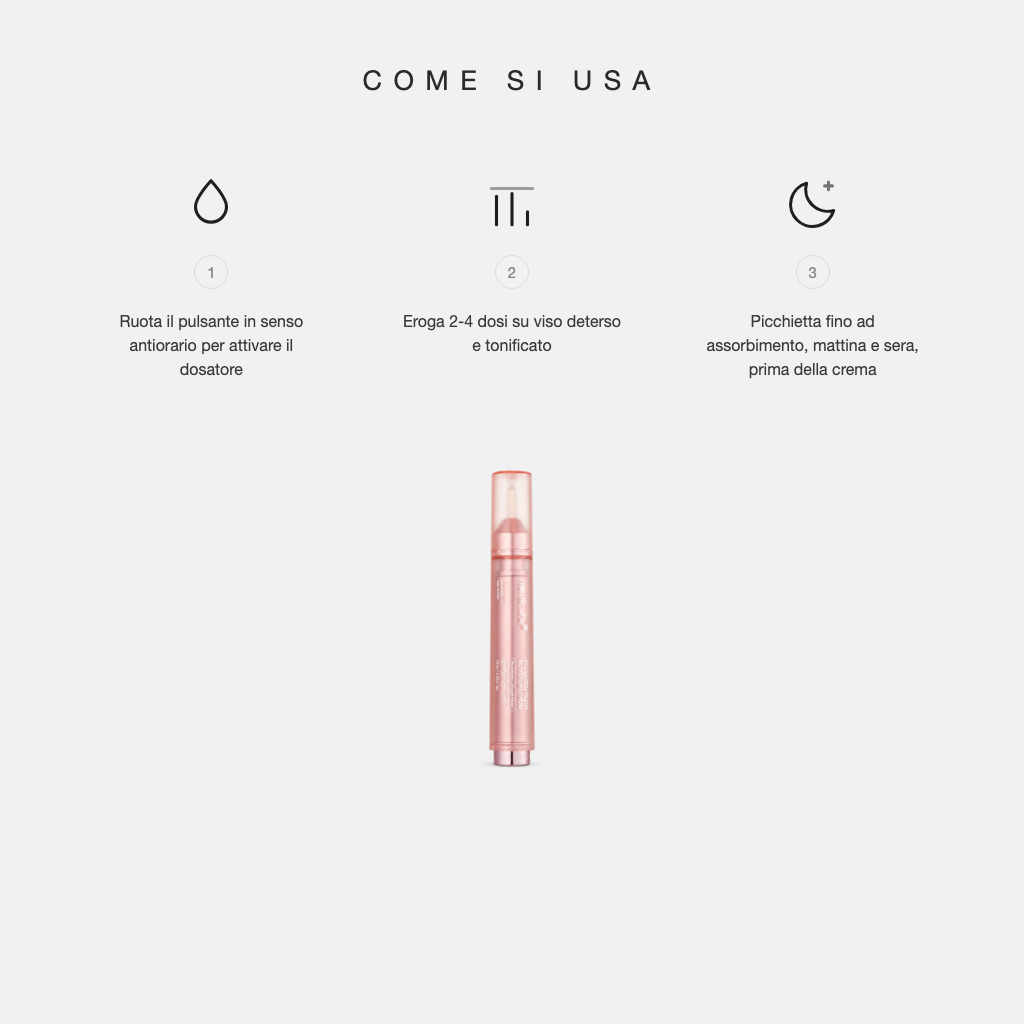 Medicube Collagen Glow Booster Serum - come si usa in tre step