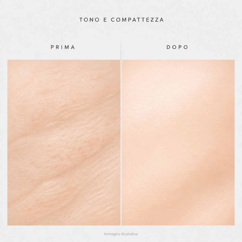 Tono e compattezza prima e dopo - immagine illustrativa