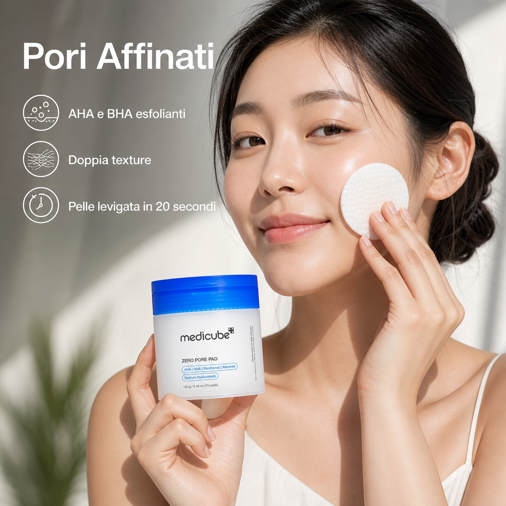 Medicube Zero Pore Pad 2.0 - Pad Esfolianti AHA/BHA - immagine lifestyle