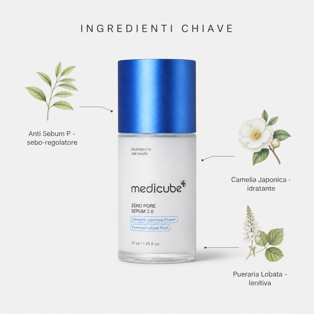 Ingredienti chiave: Anti Sebum P, Camelia Japonica, Pueraria Lobata