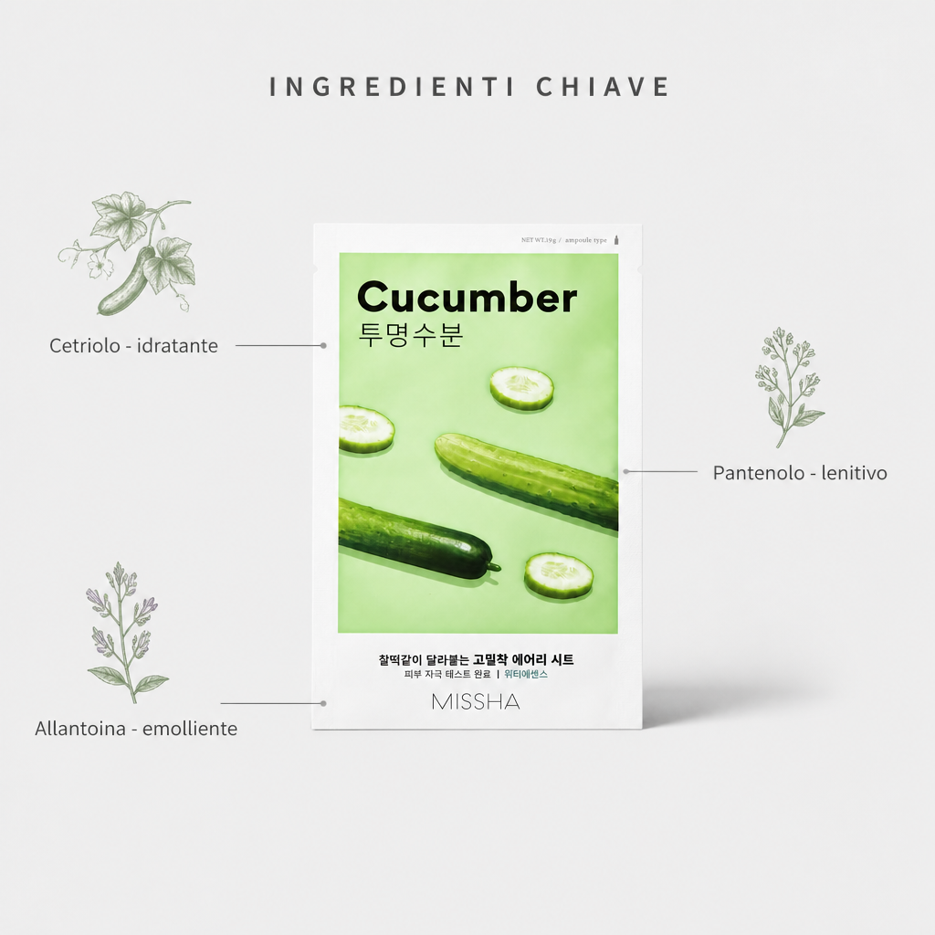 Ingredienti chiave: cetriolo, pantenolo, allantoina
