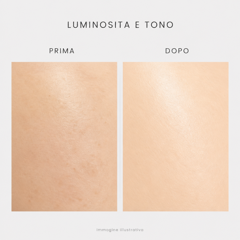 Luminosita e tono prima e dopo - immagine illustrativa