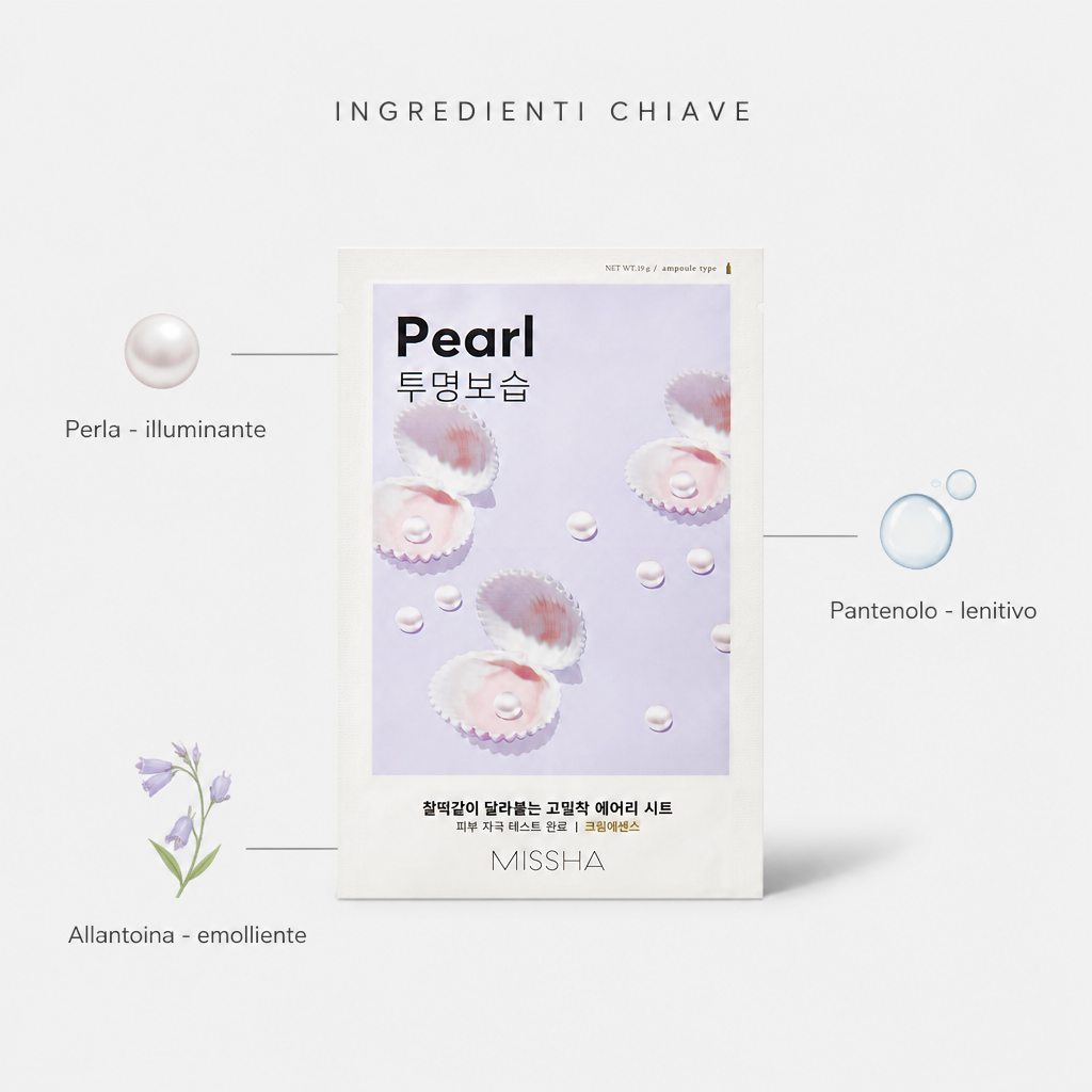Ingredienti chiave: perla, pantenolo, allantoina