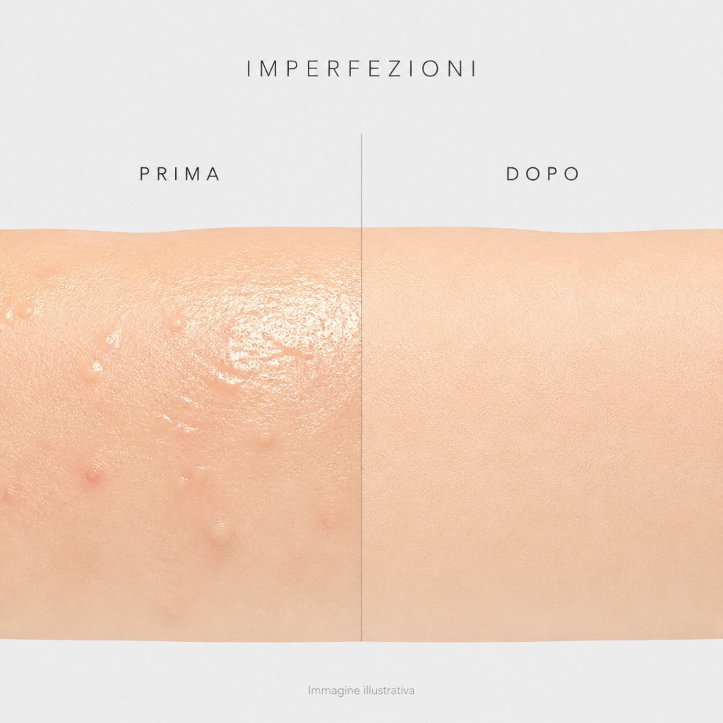 Imperfezioni prima e dopo - immagine illustrativa
