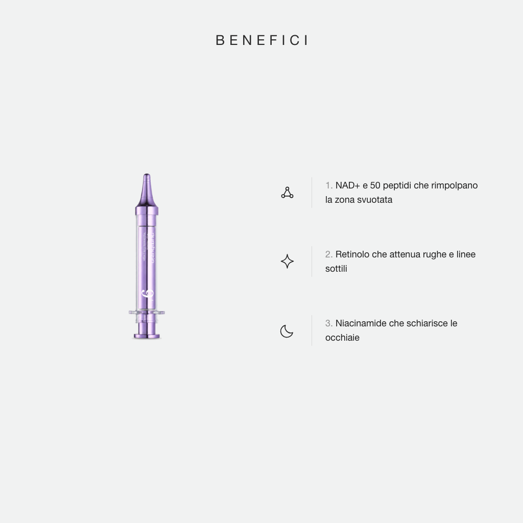 Numbuzin No.9 NAD+ Retinol Volumetox Eye Cream – Contorno Occhi Rimpolpante 10ml – benefici