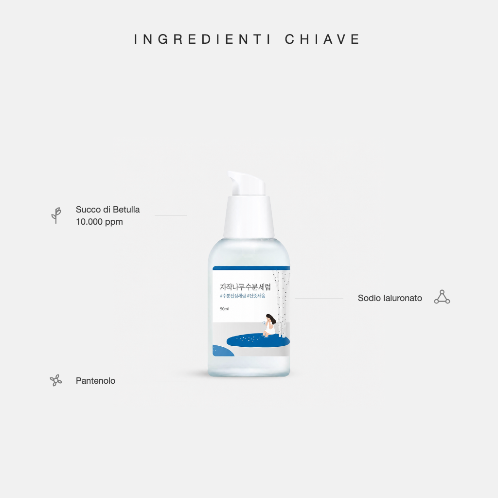 Round Lab Birch Juice Moisturizing Serum - ingredienti chiave