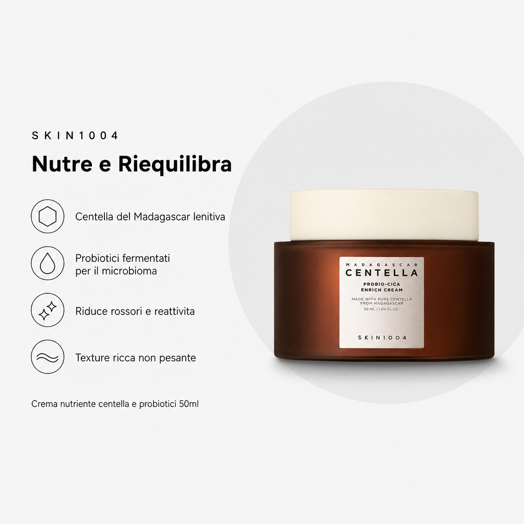 Skin1004 Centella Probio-Cica Cream - Crema Nutriente 50ml - benefici principali