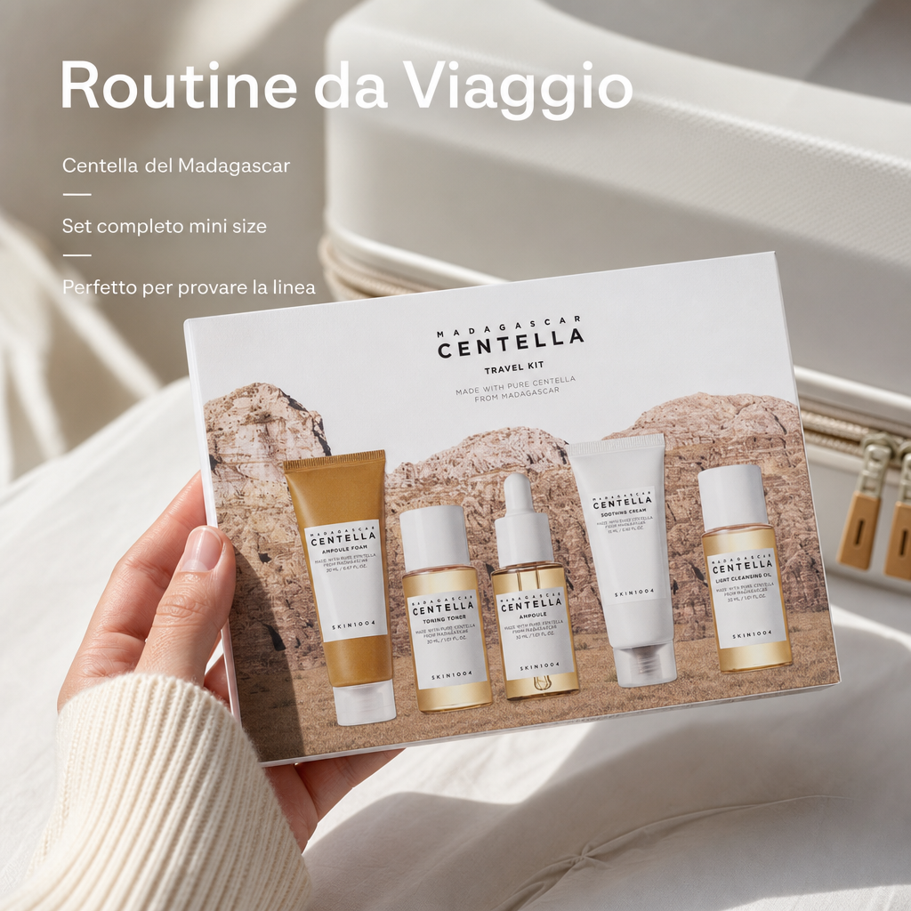 Skin1004 Centella Travel Kit - Set Skincare Formato Viaggio - immagine lifestyle