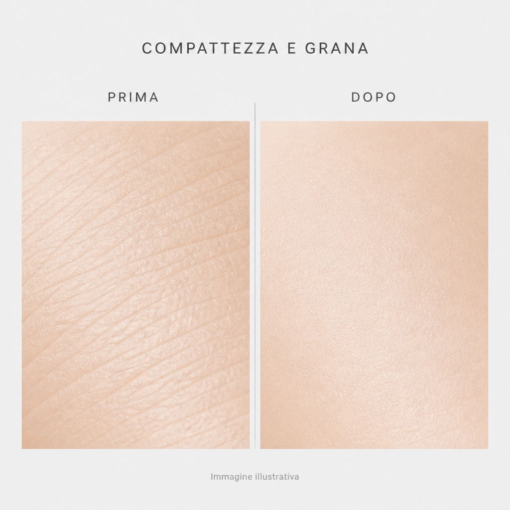 Compattezza e grana prima e dopo - immagine illustrativa