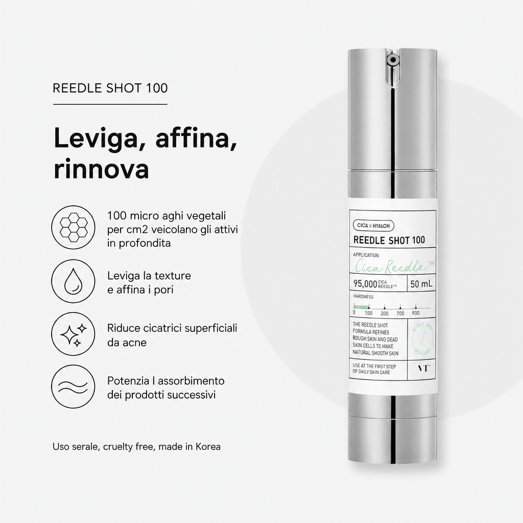 VT Reedle Shot 100 - Booster Levigante 50ml - benefici principali