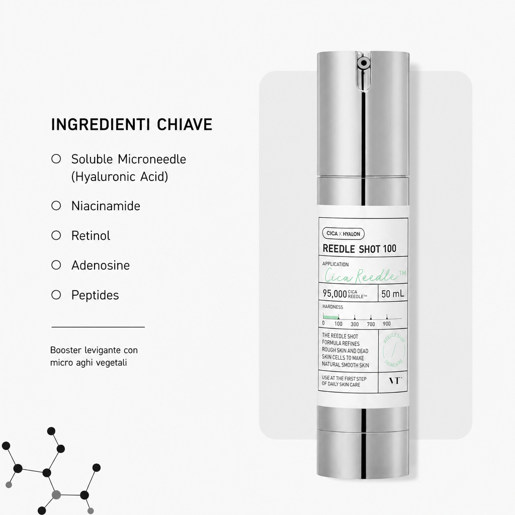 VT Reedle Shot 100 - Booster Levigante 50ml - ingredienti chiave